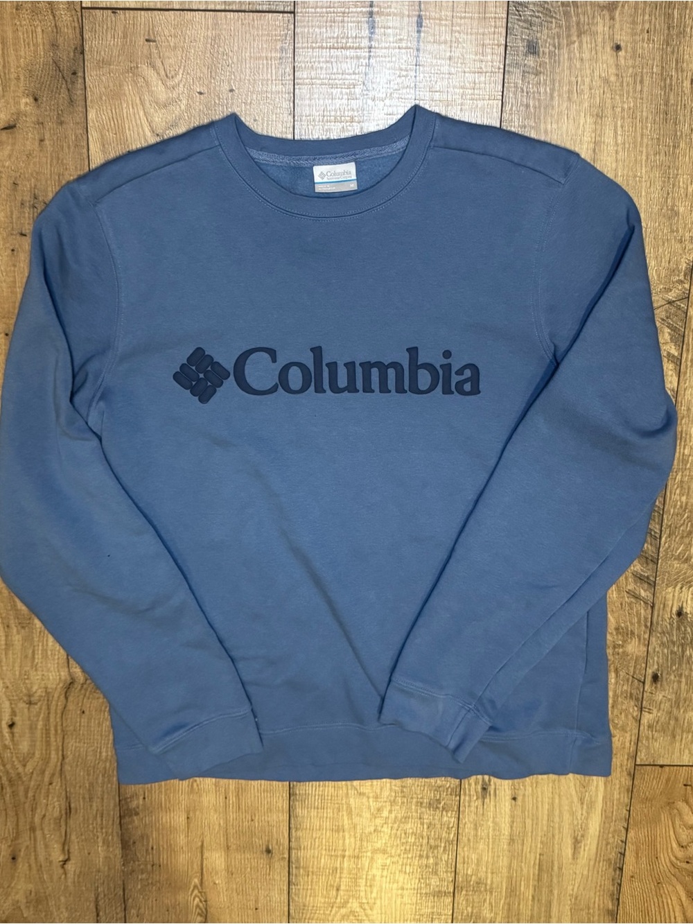 Blue Columbia Logo Crewneck Sweatshirt Blue Medium like new